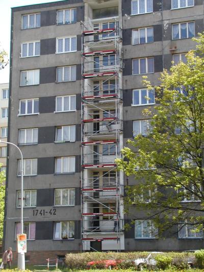 Sokolov Alšova ulice - oprava balkónů